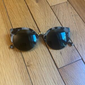 RetroSuperFuture Tortie Hand polished cat eye sunglasses